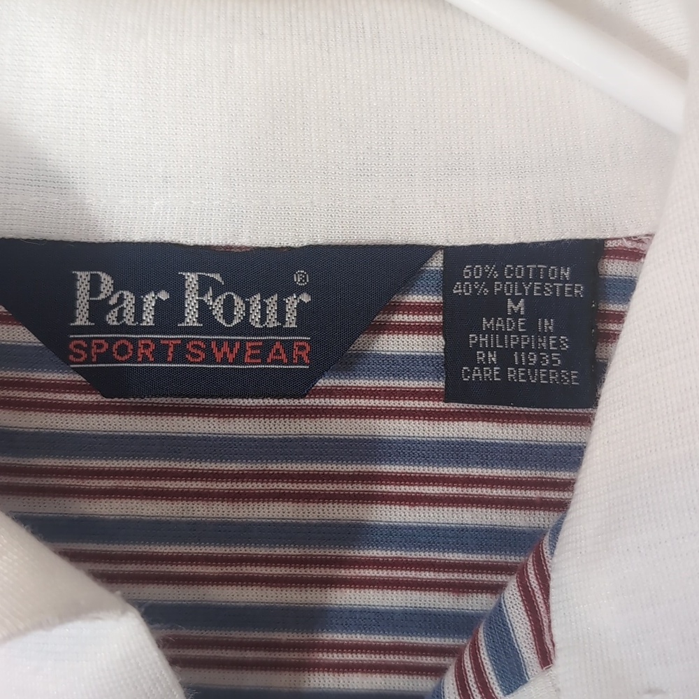 Par Four Men's Sportswear Vinytage Golf Polo Shirt - Picture 3 of 4